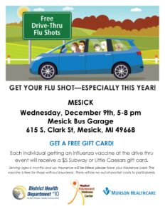 Drive-Thru Flu Clinic in Mesick